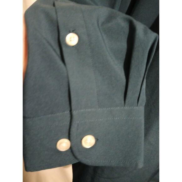 Kilburne & Finch Size 19 34/35 Long Sleeve Teal Button Up Dress Shirt - Picture 3 of 9